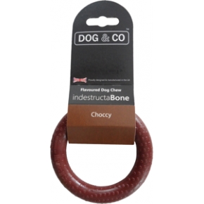 Dog & Co Dental Chew Small Ring Chocolate 4 Inch Hem & Boo